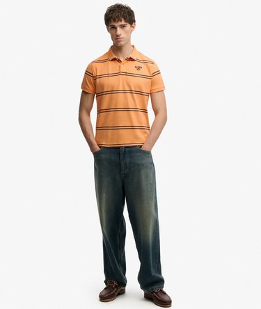 Vintage Stripe Jersey Polo Shirt Image 3