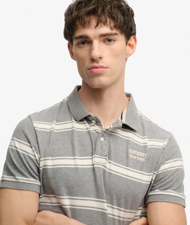 Vintage Stripe Jersey Polo Shirt Image 4
