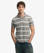 Vintage Stripe Jersey Polo Shirt