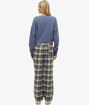 Pantalon à carreaux en coton avec élastique Image 6