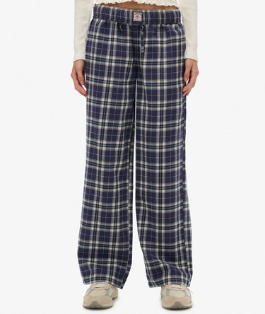 Pantalon à carreaux en coton avec élastique Image 4