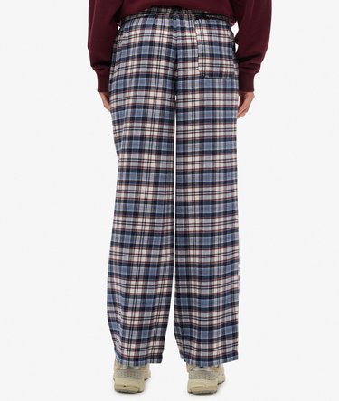 Pantalon à carreaux en coton avec élastique Image 5