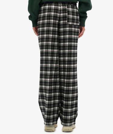 Pantalon à carreaux en coton avec élastique Image 5