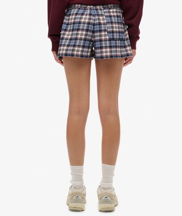 Short à carreaux en coton avec élastique Image 5