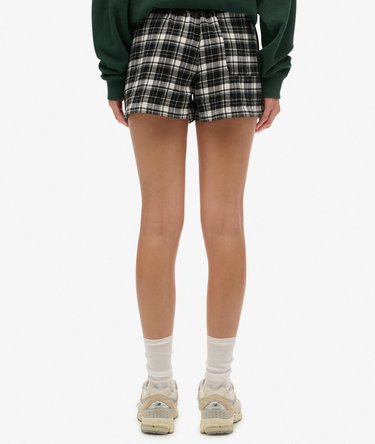 Short à carreaux en coton avec élastique Image 5