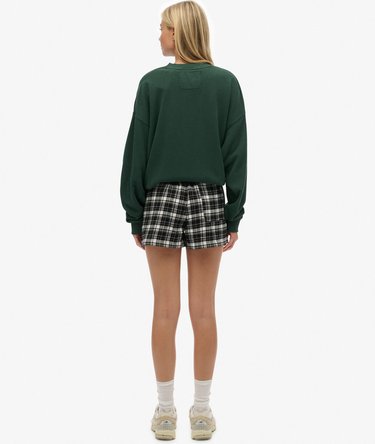 Short à carreaux en coton avec élastique Image 6