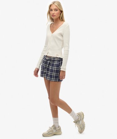 Short à carreaux en coton avec élastique Image 3