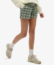 Short à carreaux en coton avec élastique