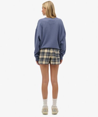 Short à carreaux en coton avec élastique Image 6