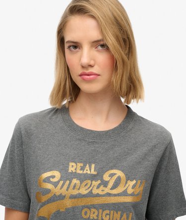 Organic Cotton Vintage Logo Scripted T-shirt Image 4