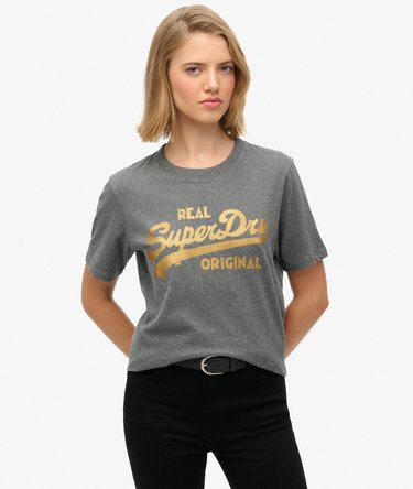Organic Cotton Vintage Logo Scripted T-shirt Image 1