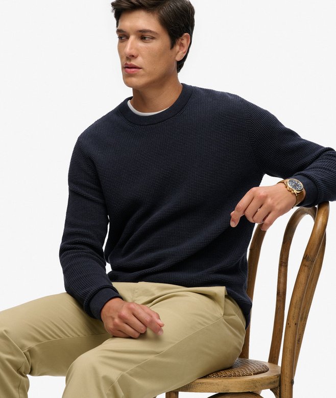 Textured Crew Knit Jumper
