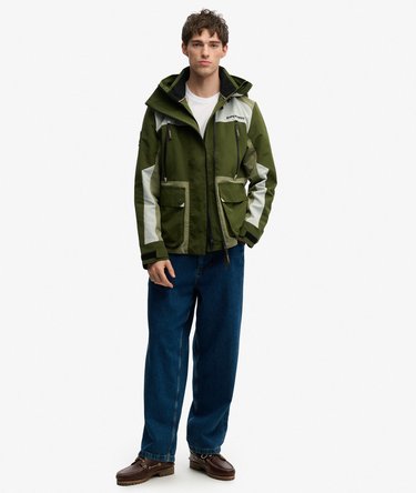 Colour Block Windbreaker Jas met Capuchon Image 3