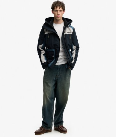 Colour Block Windbreaker Jas met Capuchon Image 3