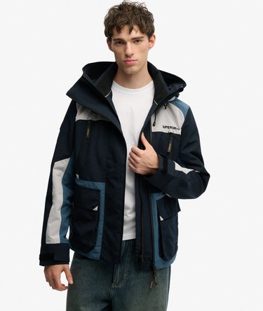 Colour Block Windbreaker Jas met Capuchon Image 1