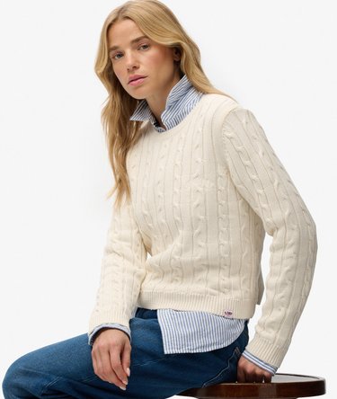 Essential Kabelstickad Tröja Image 2