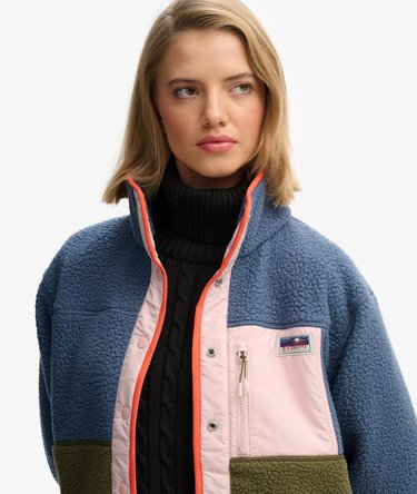 Colour Block Fleece Jacket Image 2