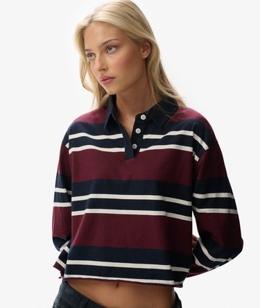 Polo de rugby rayé court Athletic Essentials Image 2