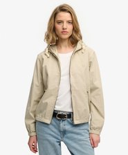 Veste &agrave; capuche en twill lav&eacute;