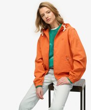 Veste &agrave; capuche en twill lav&eacute;