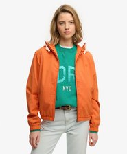 Veste &agrave; capuche en twill lav&eacute;