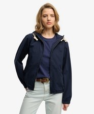 Veste &agrave; capuche en twill lav&eacute;