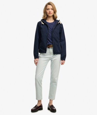 Veste &agrave; capuche en twill lav&eacute; Image 3