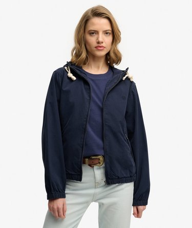 Veste &agrave; capuche en twill lav&eacute; Image 5