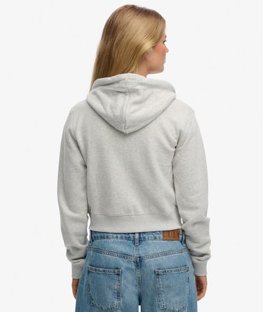 Essential Logo korte hoodie met rits Image 5