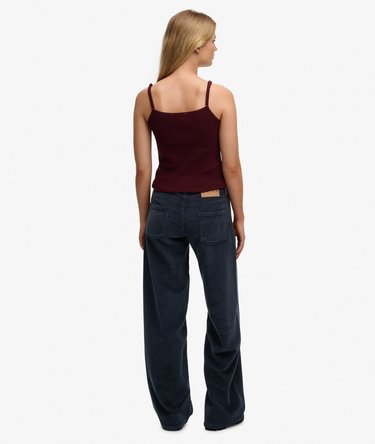 Pantalon en Velours Côtelé Large Taille Moyenne Image 6