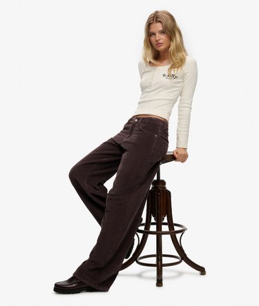 Pantaloni in Velluto a Coste Jumbo Baggy Vita Media Image 2