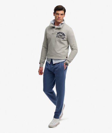 Essential Logo Half Brushed Joggers Image 3