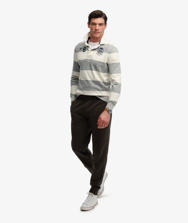 Essential Logo Half Brushed Joggers Image 3