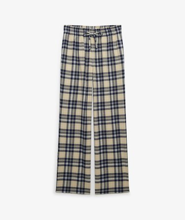 Karierte Baumwollhose mit Elastikbund Image 7