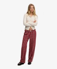 Cotton Check Elastic Trousers