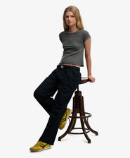 Cotton Linen Elastic Trousers