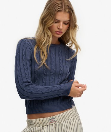 Essentials Slim Kabelstrikket Sweater Image 2