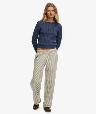 Essentials Slim Kabelstrikket Sweater Image 3