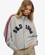 Athletic Essentials Applique Loose Zip Track Top