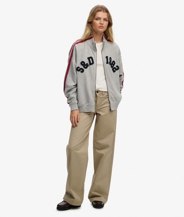 Athletic Essentials Applique Loose Zip Track Top Image 3