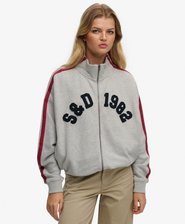 Athletic Essentials Applique Loose Zip Track Top