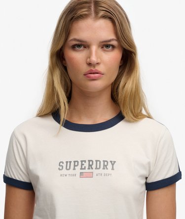 Athletic Essentials Ringer-T-Shirt mit Grafik Image 4