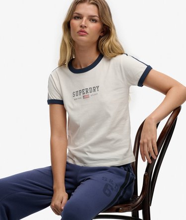 Athletic Essentials Ringer-T-Shirt mit Grafik Image 2