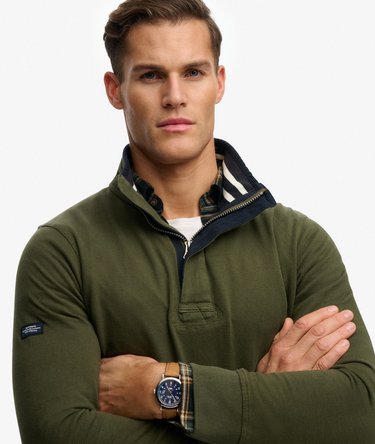 Cotton Classics Jersey Sweater Met Halve Rits Image 4