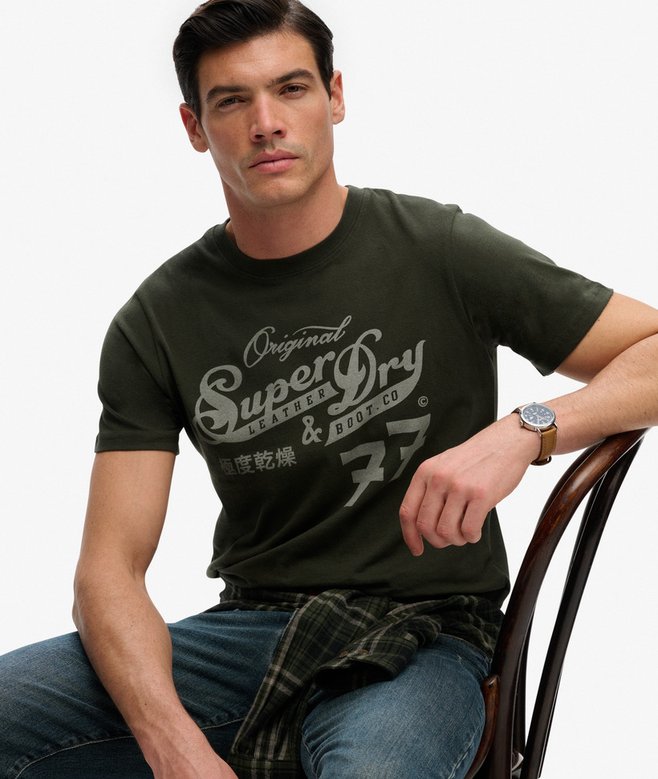 Leather & Boot Co Script T-Shirt