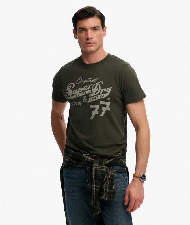 Leather & Boot Co Script T-Shirt