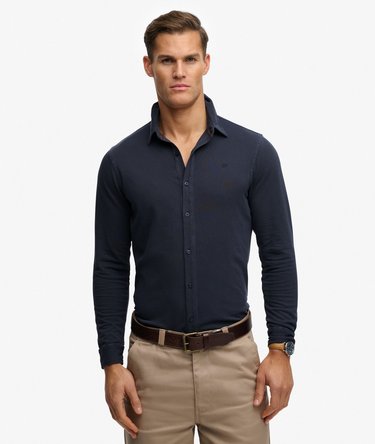 Camisa Manga Larga Vintage Destroy Pique Image 1