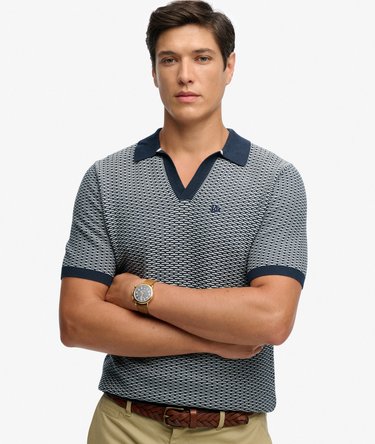 Gebreide Johnny Collar Polo Image 4