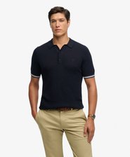 Knitted Texture Short Sleeve Polo Shirt