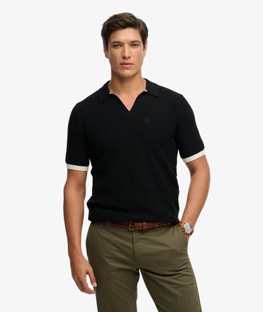 Gebreide Johnny Collar Polo Image 1